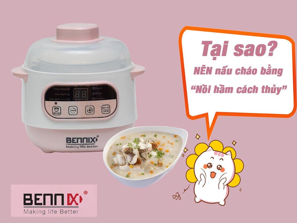 Nồi nấu cháo , chưng yến BENNIX BN-100A