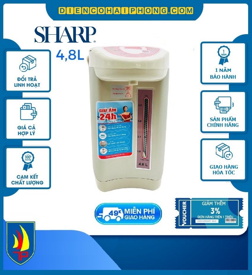 Bình thủy điện Sharp Ks-239 4.8L Thái Lan