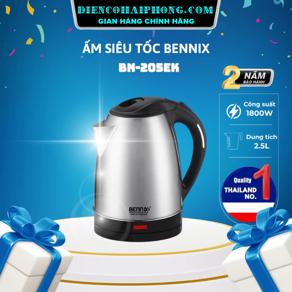 Bình đun siêu tốc Bennix BN-205EK Dung tích 2.5L