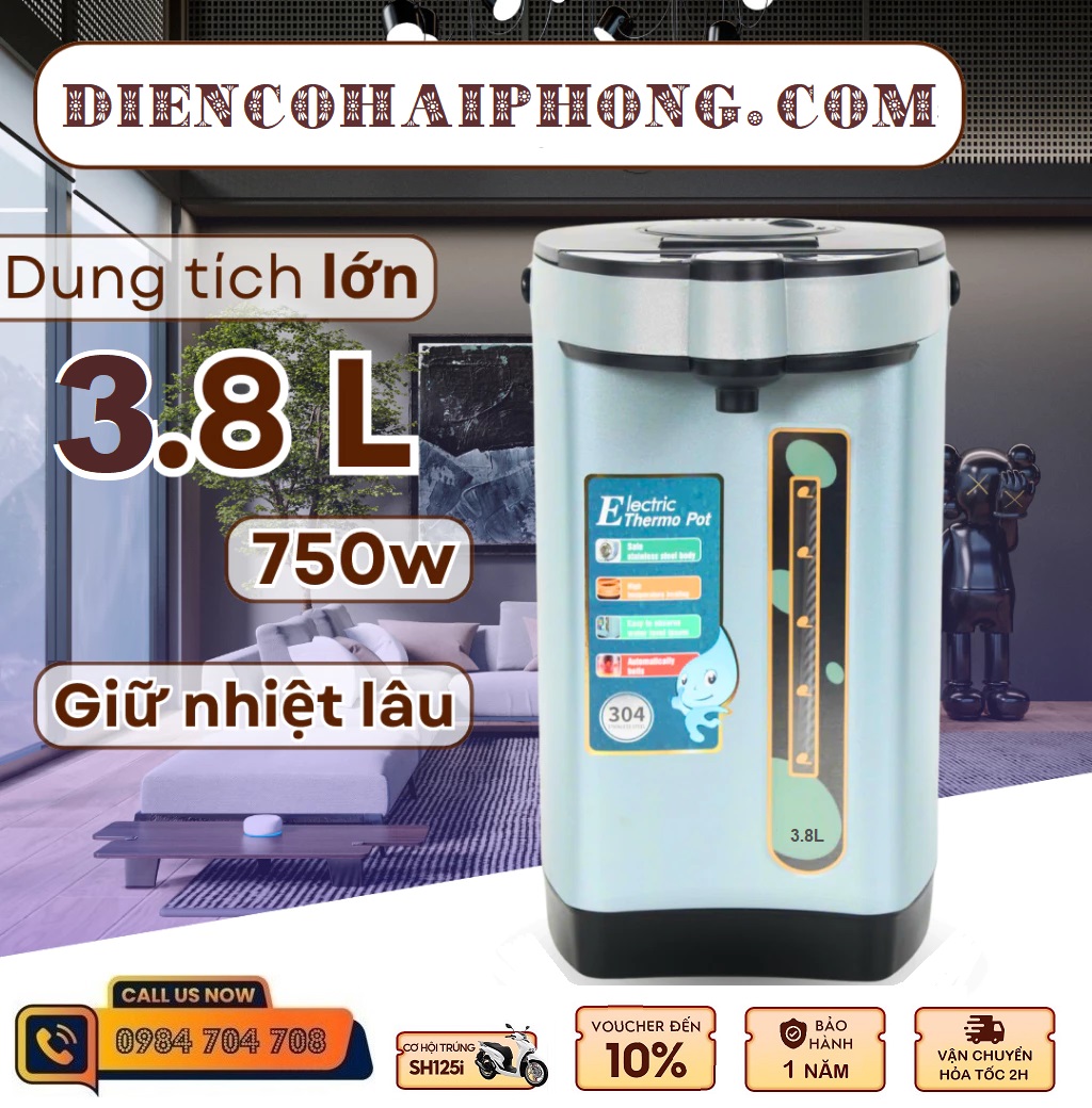 Bình thủy điện Srapp 3.8l SH-PD3875