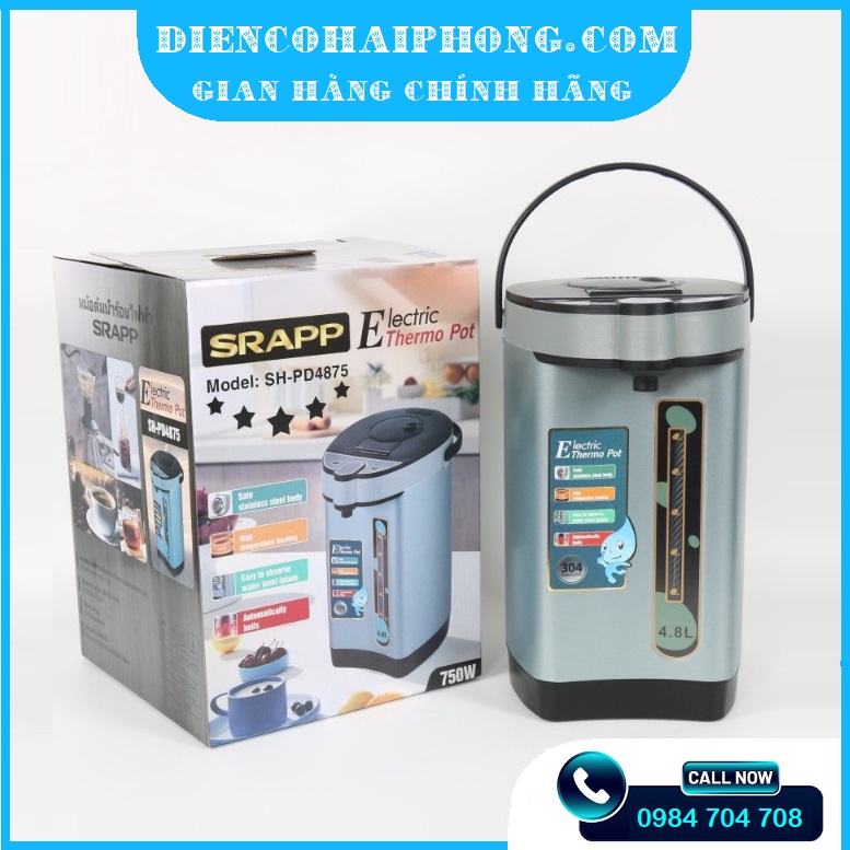 Bình thủy điện Srapp 4.8l SH-PD4875