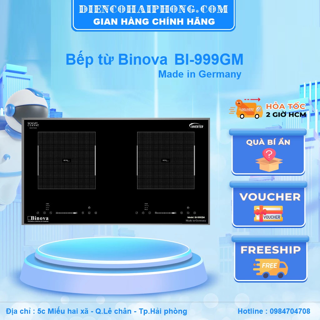 Bếp từ Binova BI-999GM nhập khẩu CHLB Đức