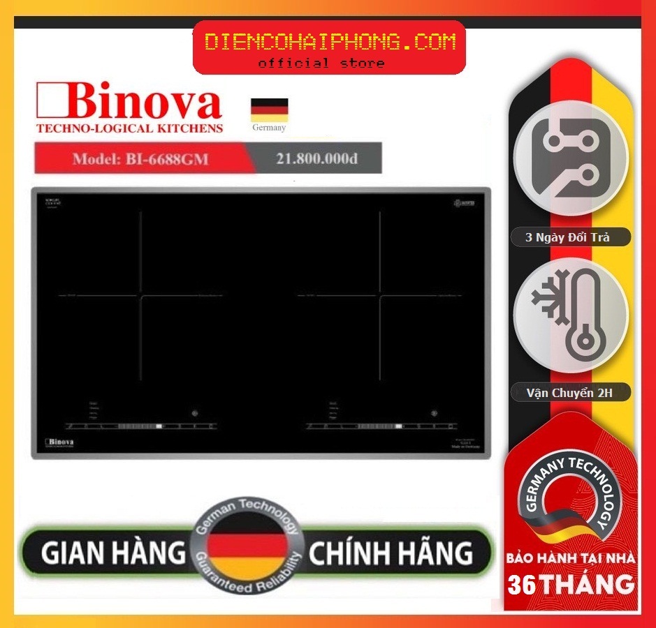 BẾP TỪ BINOVA BI-6688GM Nhập khẩu nguyên chiếc CHLB Đức