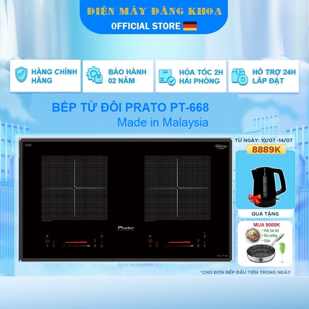 Bếp từ đôi PRATO PT668