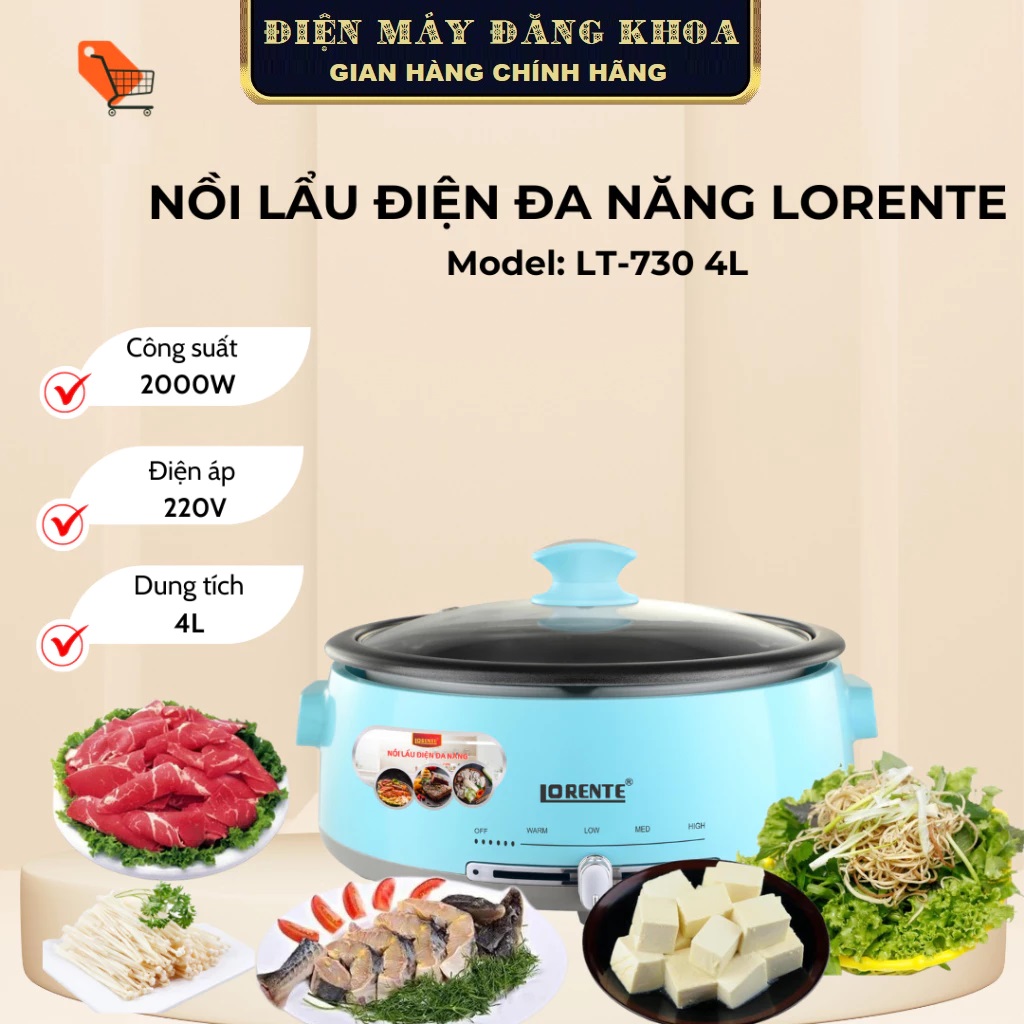 Nồi lẩu điện 4L Lorente LT-730