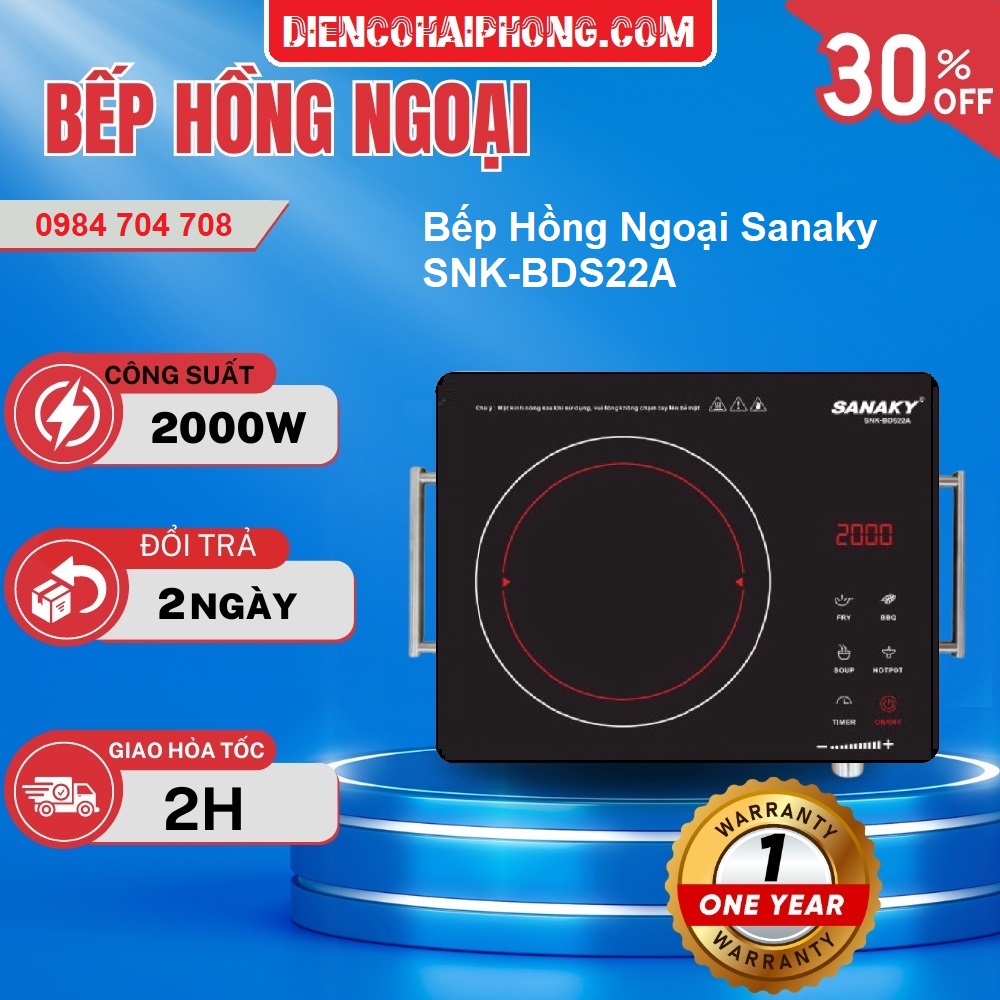 BẾP HỒNG NGOẠI SANAKY SNK-IHC2021A , SNK-BDS22A  mẫu mới