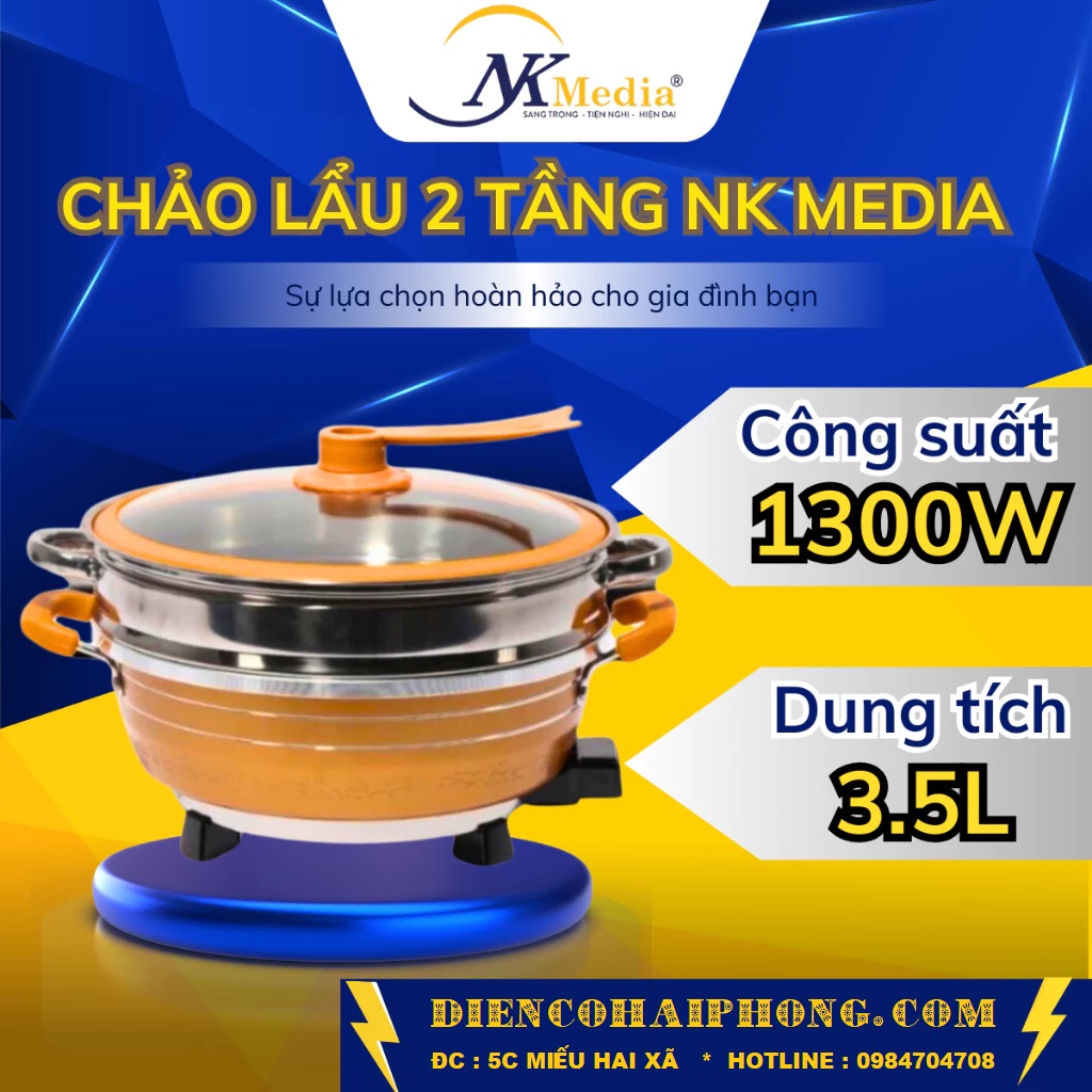 Nổi Lẩu Điện Đa Năng Đường Kính 32cm nk MEDIA MD-EP7913