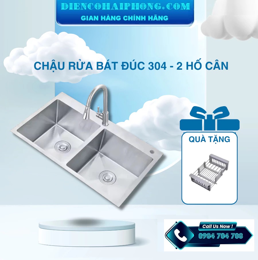 Chậu Vòi rửa bát Sus304 8245 và vòi rút