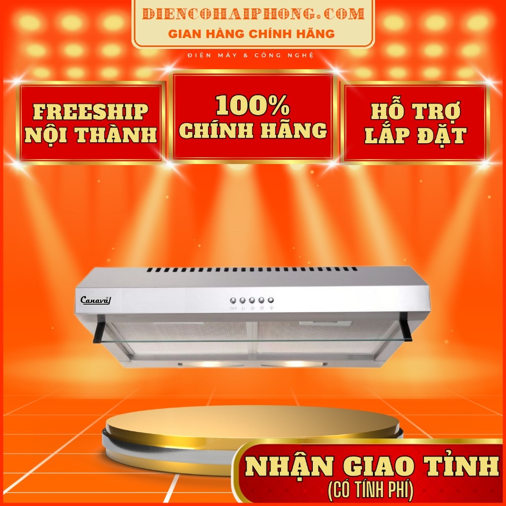 Máy Hút Mùi Cổ Điển Canaval CA-8700S Điều Khiển Nút Cơ