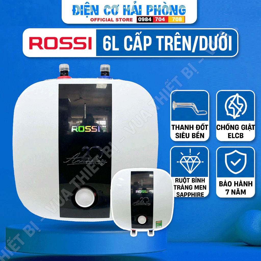 Bản vẽ kích thước Bình nóng lạnh ROSSI 6L lít R20 06 BL (R2006BL) cấp trên bếp rửa bát gián tiếp 1500W Hinh anh thuc te Binh nong lanh ROSSI 6L lit R20 06 BL R2006BL cap tren bep rua bat gian tiep 150