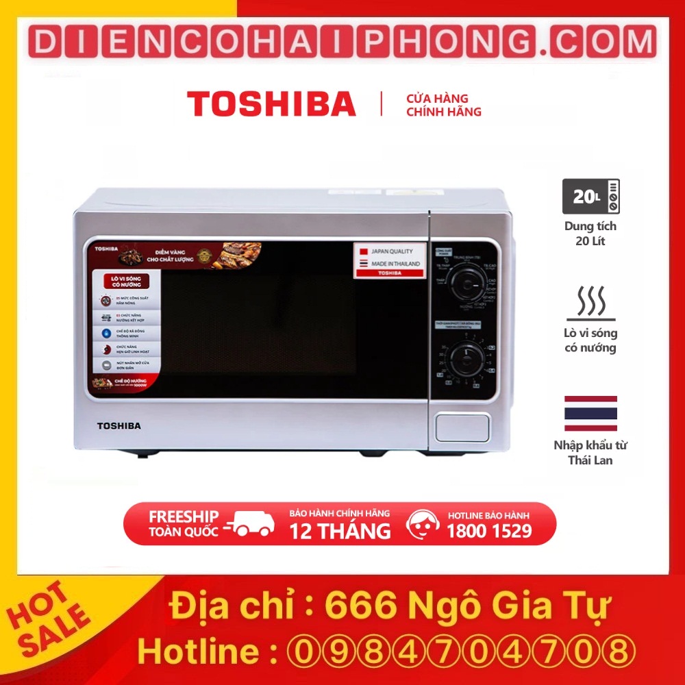 Lò vi sóng có nướng Toshiba ER-SGM20(S1)VN 20 lít ( Thái Lan )