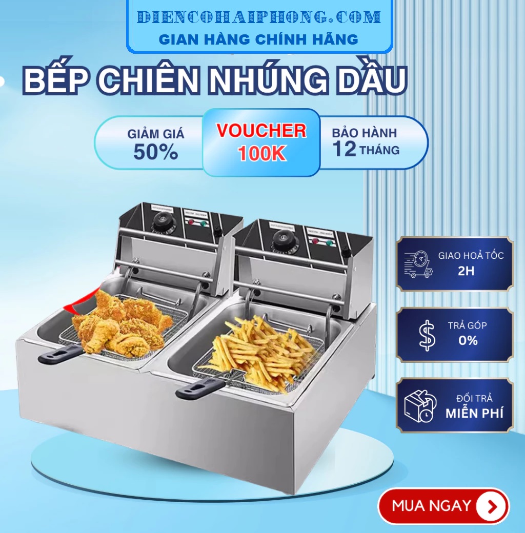 Nồi chiên ngập dầu YILI Nhật Bản cao cấp MH82 dung tích 12L