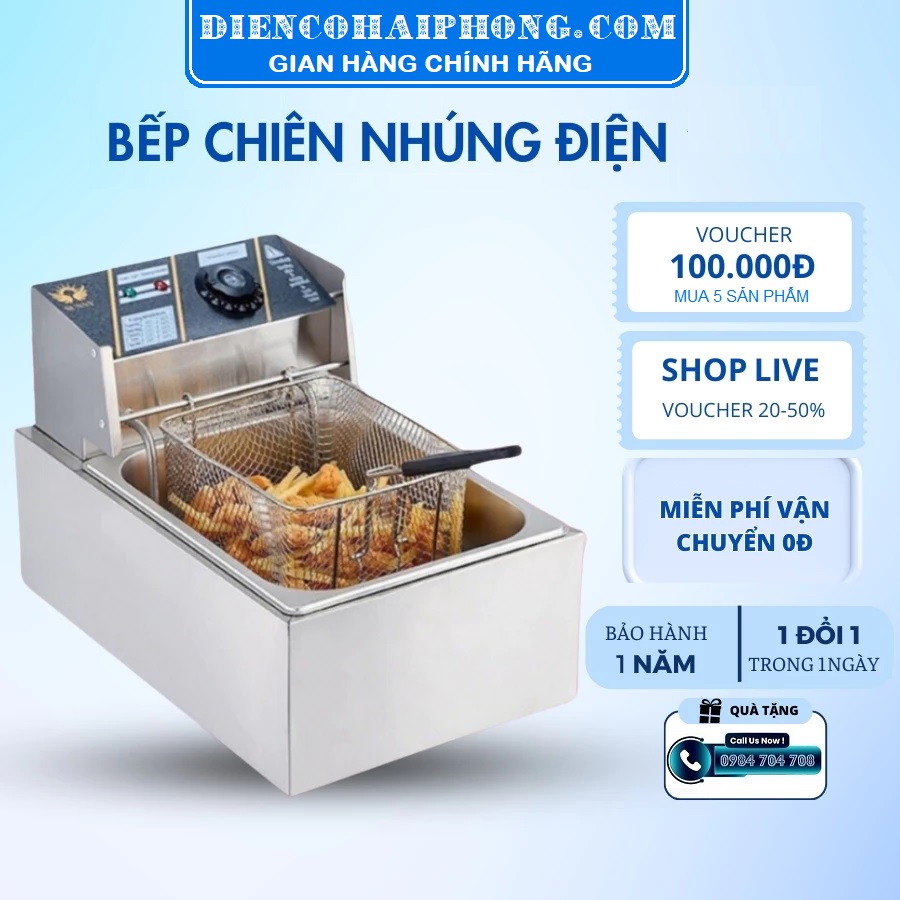 Nồi chiên ngập dầu YILI Nhật Bản cao cấp MH81 dung tích 6L