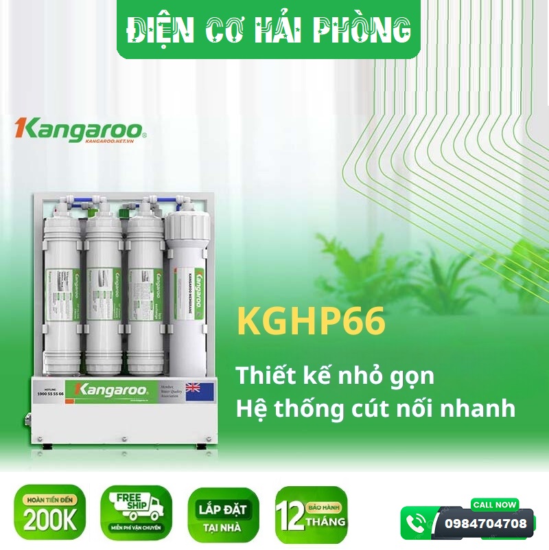 Máy lọc nước Kangaroo Hydrogen để gầm KGHP66