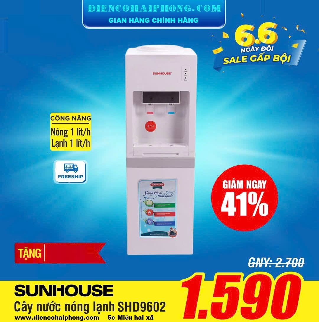 Cây Nước Nóng Lạnh Úp Bình Sunhouse SHD9602