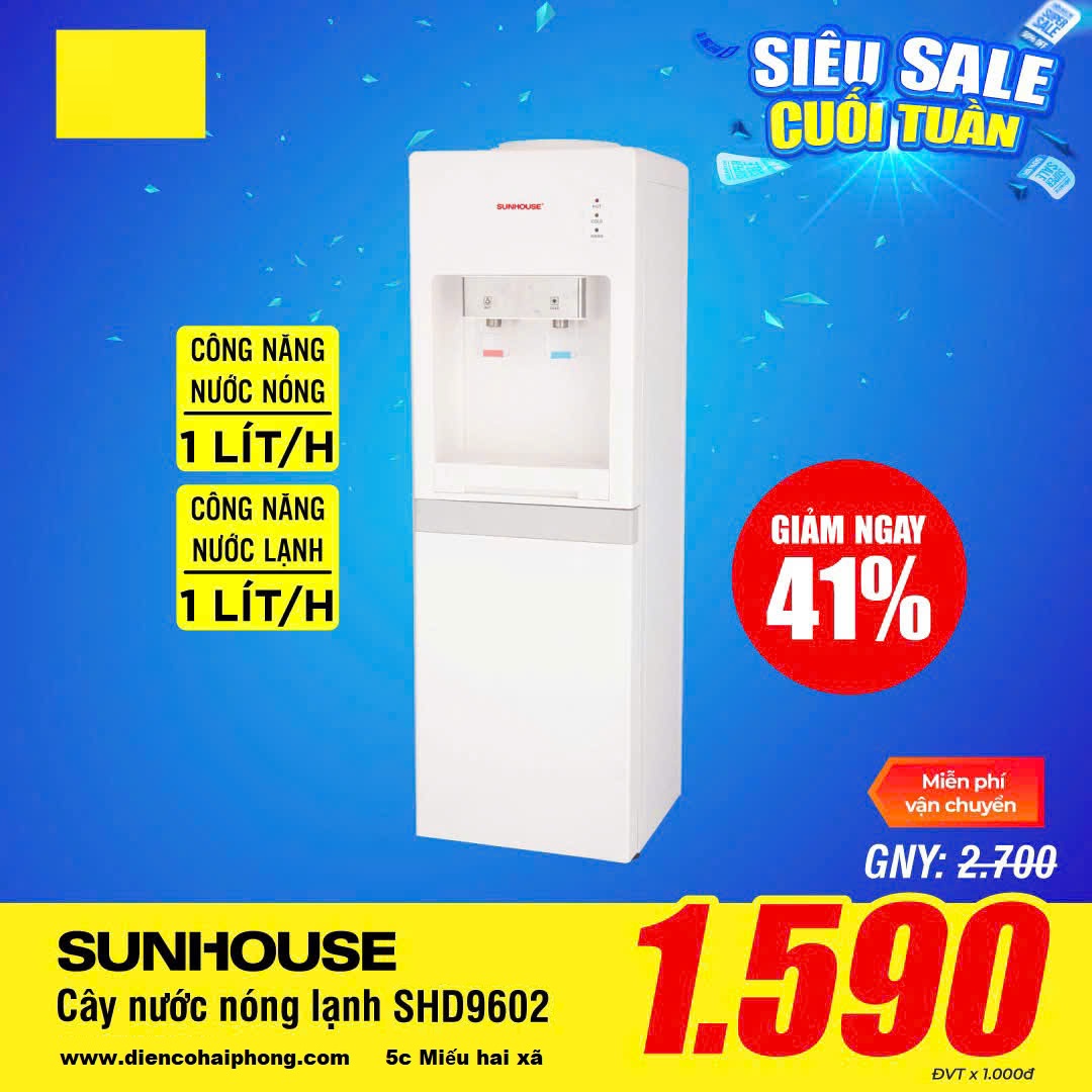 Cây nước nóng lạnh Sunhouse SHD 9602