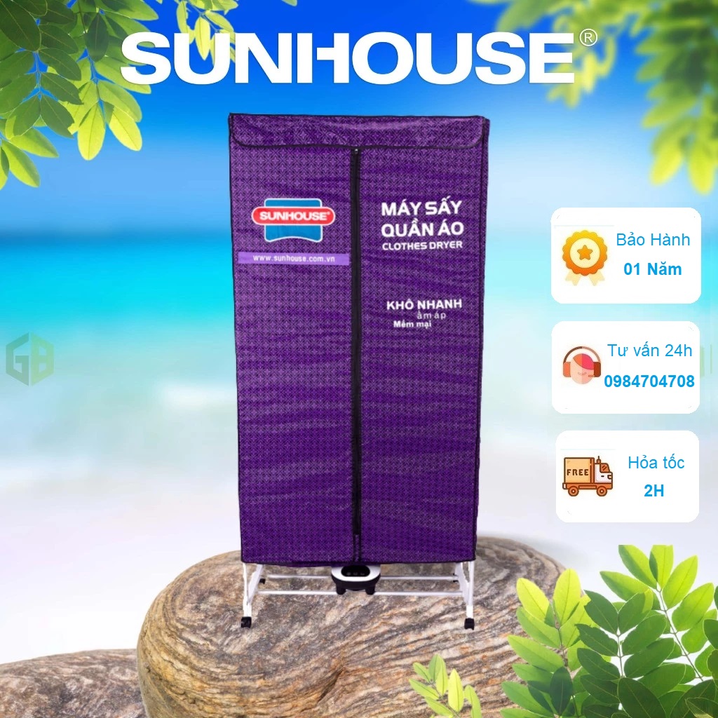 MÁY SẤY QUẦN ÁO SUNHOUSE SHD2707 ( 1400W , tủ to 90cm )