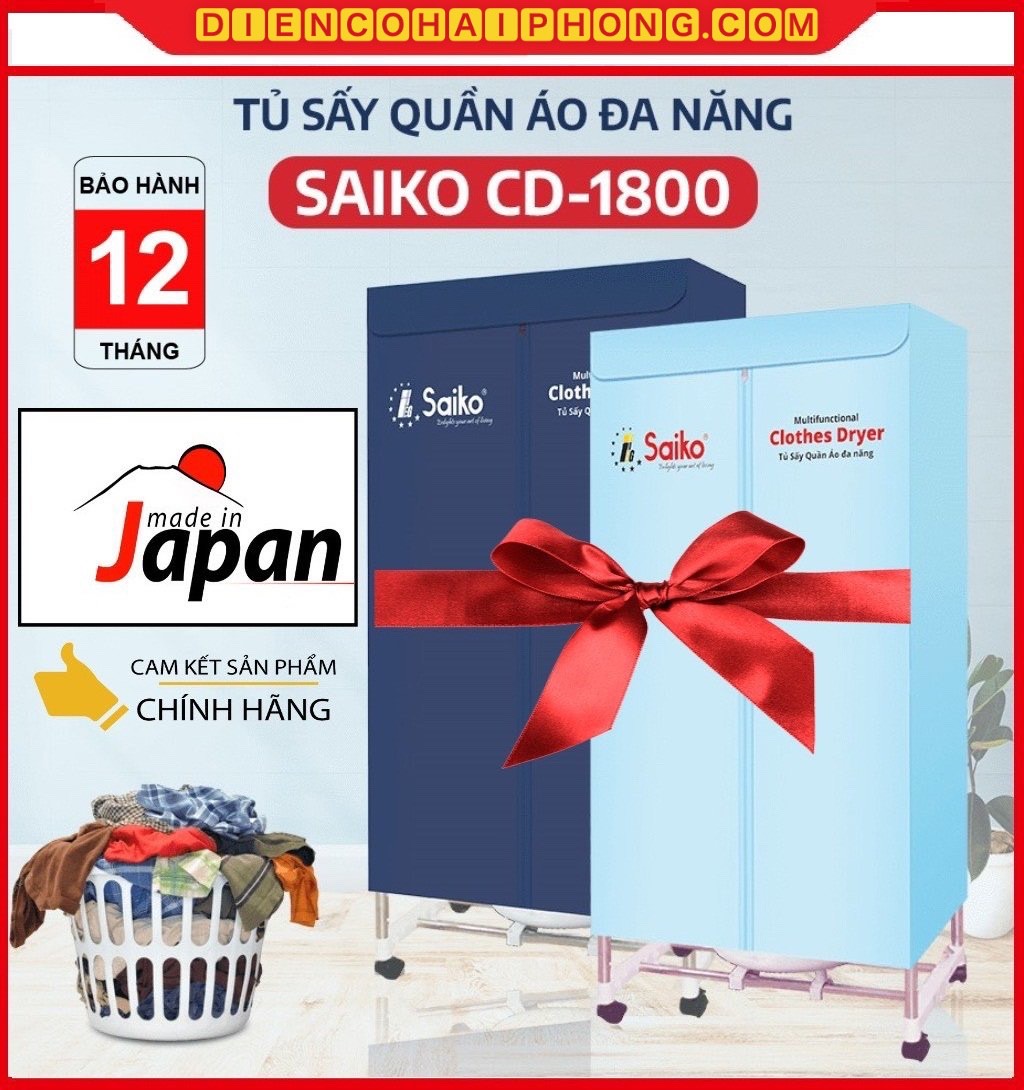 Tủ Sấy quần áo SAIKO CD-1800 ( tủ to )