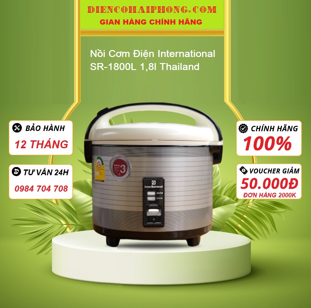 Nồi Cơm Điện International SR-1800L 1,8l