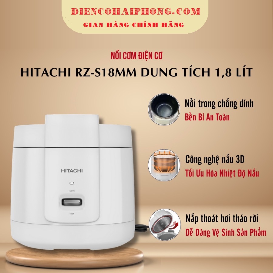 Nồi cơm điện cơ 1,8L Hitachi RZ-S18MM