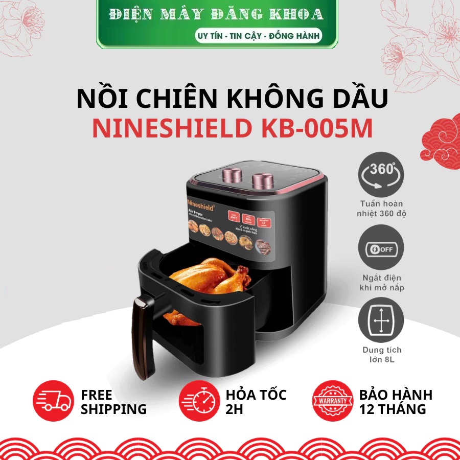 Nồi Chiên Không Dầu Nineshield KB5005M 8L