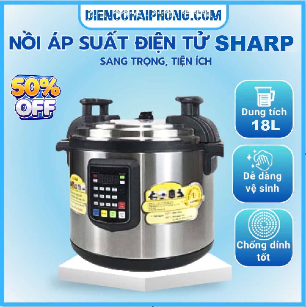 Nồi Áp Suất Điện Công Nghiệp SHARP KS-018L Dung Tích 18 Lít