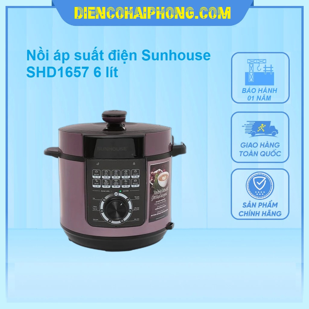 Nồi áp suất điện đa năng 6L SUNHOUSE SHD1657