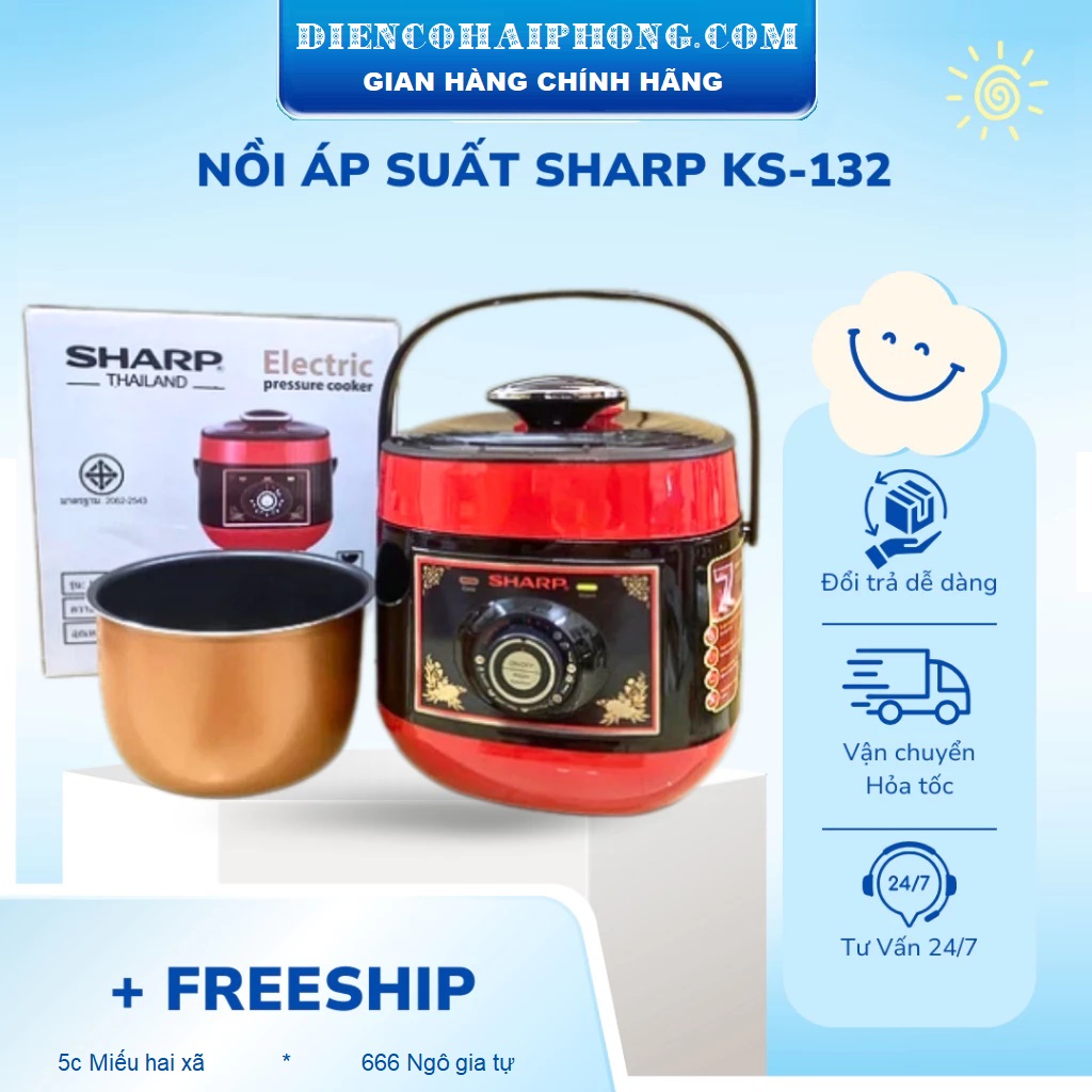 Nồi áp suất Sharp KS-132 dung tích 3.2L