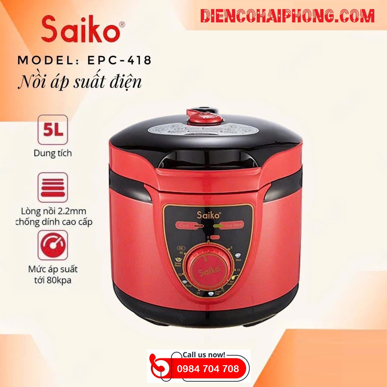 Nồi áp suất Saiko EPC-418