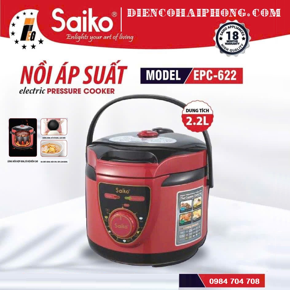 Nồi áp suất điện đa năng Saiko EPC-622