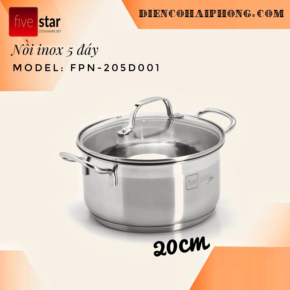 Nồi inox Sandwich Fivestar 22cm