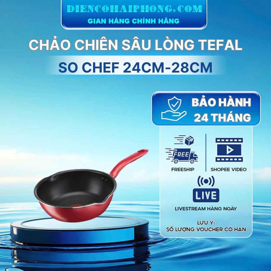 Chảo chiên lòng sâu Tefal So Chef 28cm