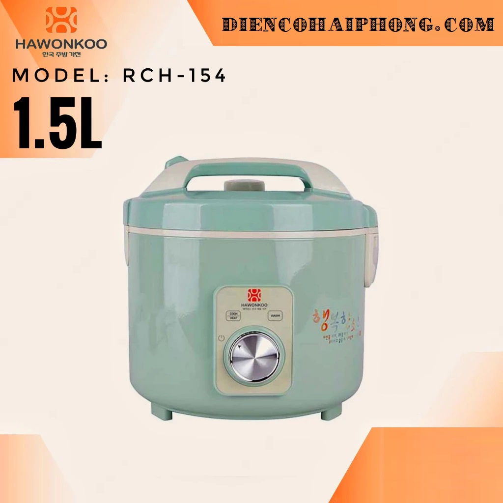 Nồi cơm điện nắp gài Hawonkoo RCH-154-GE/CE 1,5L