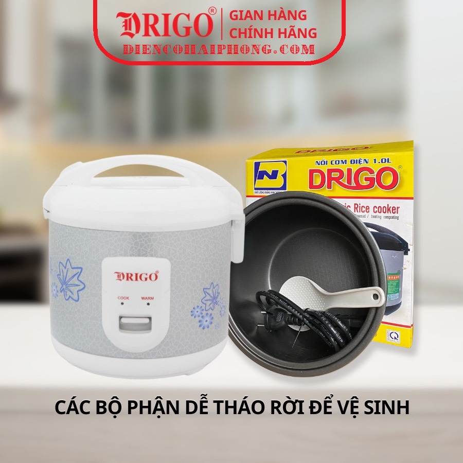 Nồi cơm điện Drigo 1L ( Màu ngẫu nhiên )