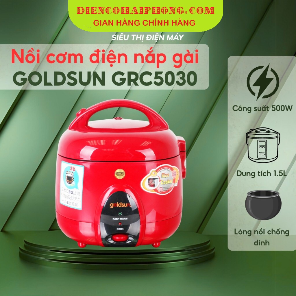 Nồi cơm điện Goldsun nắp Gài 3D ARC-G150GP 1,5 lít