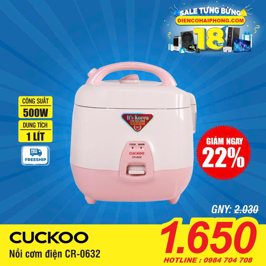 Nồi cơm điện Cuckoo CR-0632 1.08L