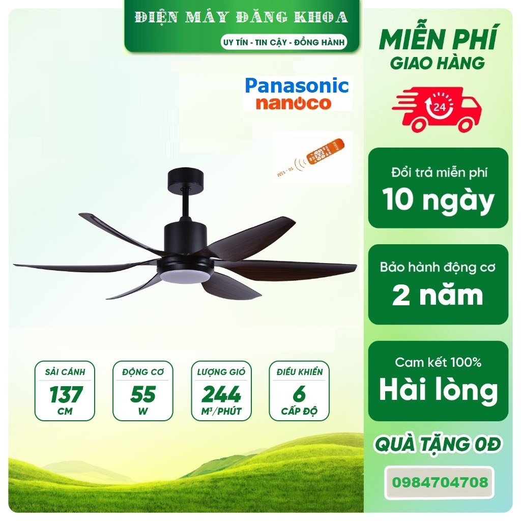 Quạt trần 6 cánh Nanoco NCF5462 1 sản phẩm của Panasonic