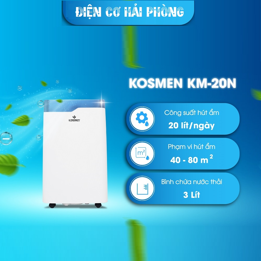 Máy Hút Ẩm Gia Đình 20L Kosmen KM-20N