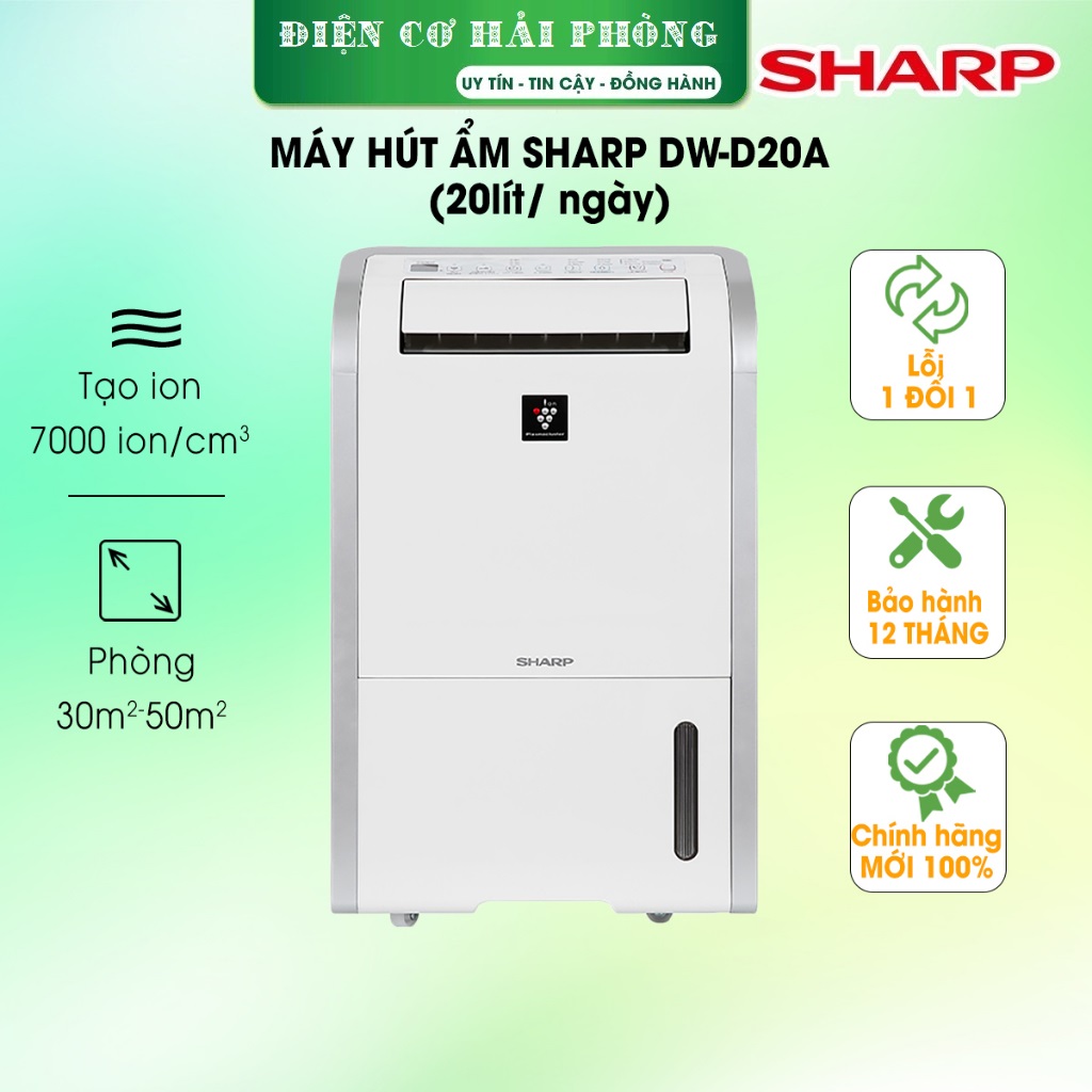 Máy hút ẩm Sharp 4.2l DW-D20A-W phòng dưới 50m