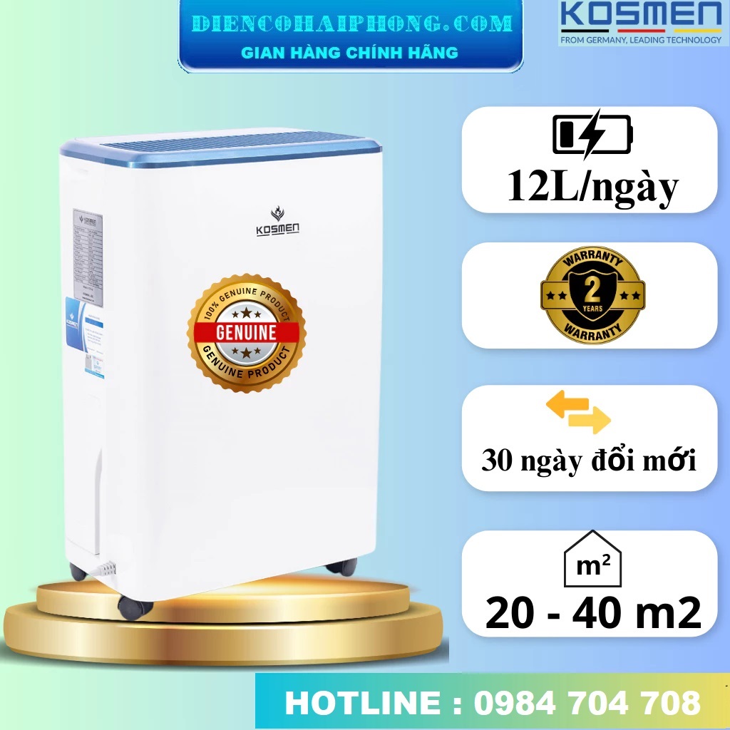 Máy Hút Ẩm Gia Đình 12L Kosmen KM -12N