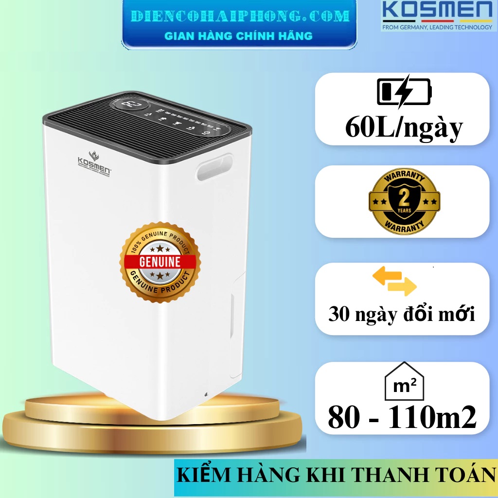 Máy hút ẩm không khí công nghiệp Kosmen KM-60S (60 lít/ngày)