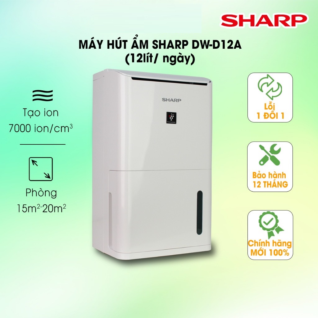 Máy hút ẩm Sharp DW-D12A-W 12L nước / ngày