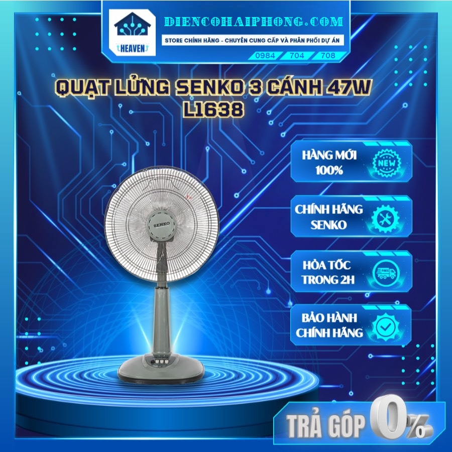 Quạt lửng Senko ống nhựa L1338