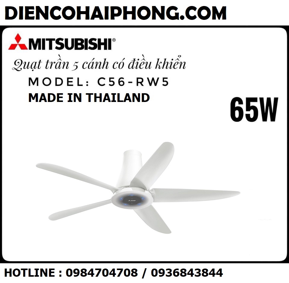 Quạt trần Mitsubishi 5 cánh C56-RW5 ( 65W )