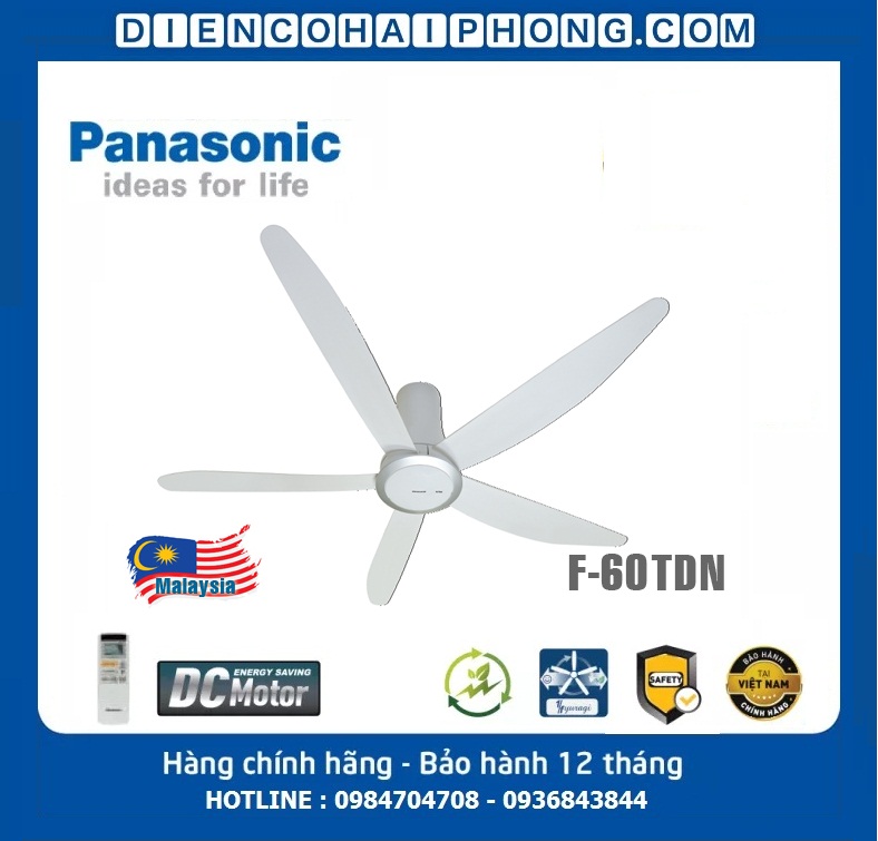 QUẠT TRẦN 5 CÁNH PANASONIC F-60TDN