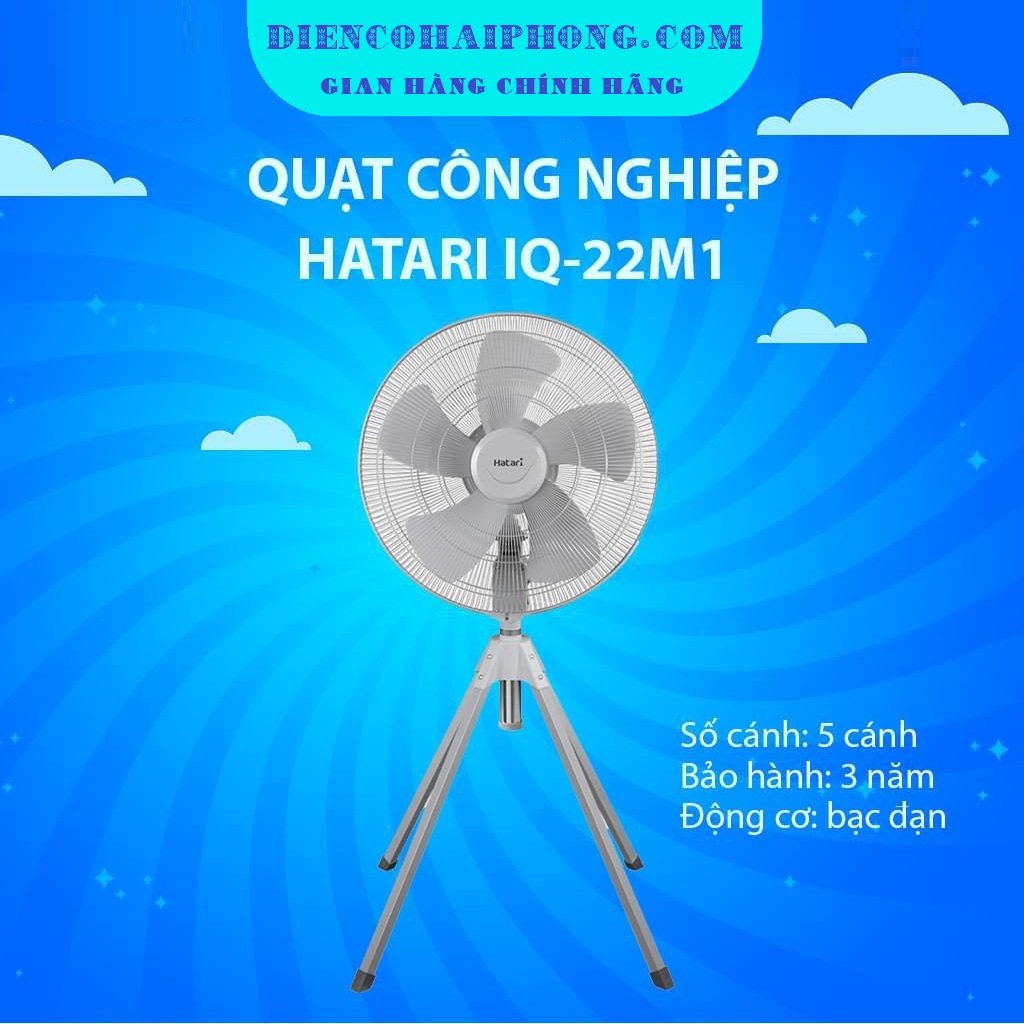 Quạt công nghiệp 4 chân Hatari IQ22M1 197W sải cánh 22 inch