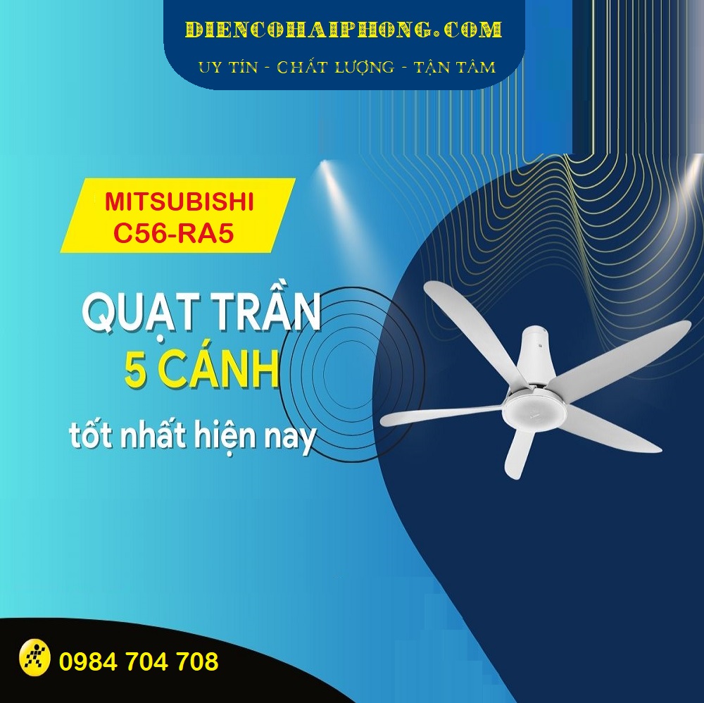 Quạt trần Mitsubishi 5 cánh C56-RA5 Thái Lan