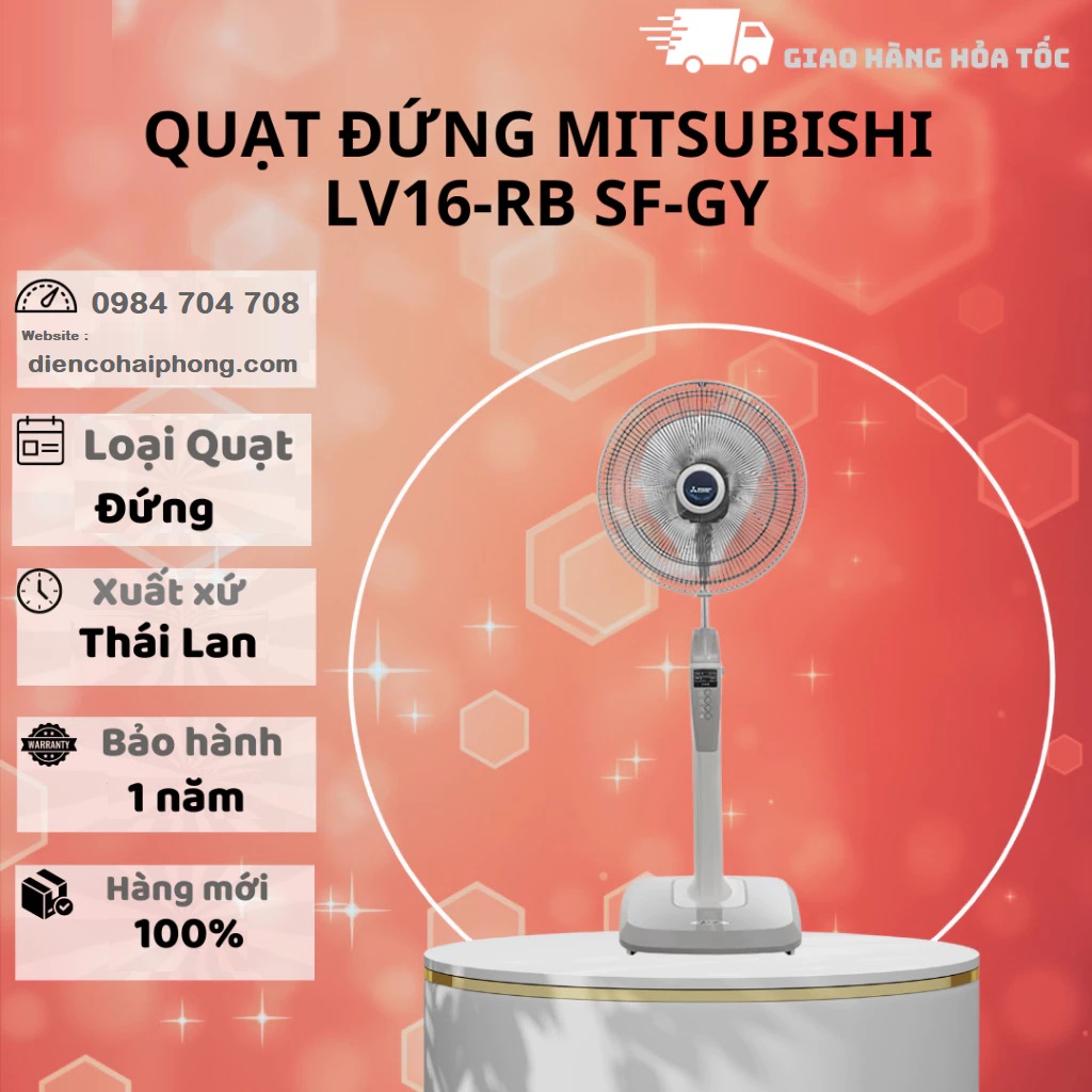 Quạt đứng Mitsubishi Electric LV16-RB SF-GY new2024