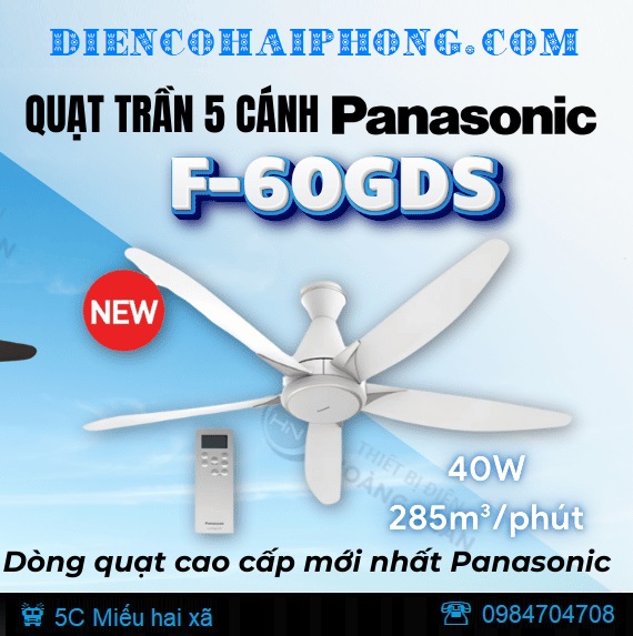 Quạt Trần Panasonic F-60GDS-W