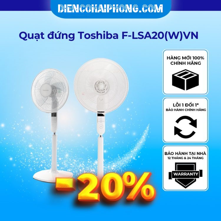 Quạt đứng Toshiba F-LSA20(H)VN - Có điều khiển